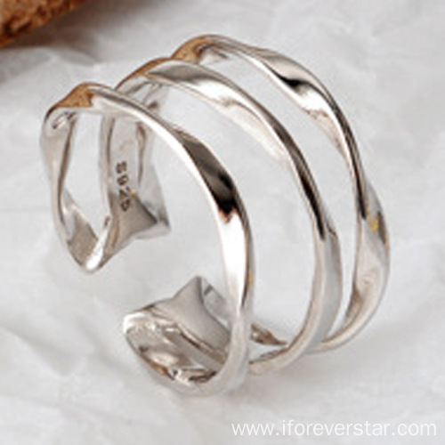 Unique Silver 925 Rings Women Rings Gold Plated